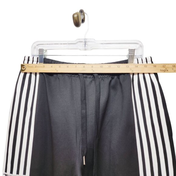 Black & White Womens Striped Easyhon Track Pants With Smiley Patch Size L - Picture 8 of 9